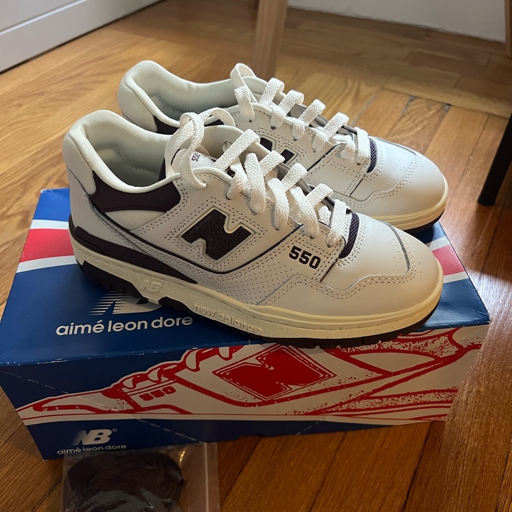 Aime Leon Dore x New Balance 550 Purple/White, Size 5M(7W)